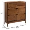 New Spec Monte Rosa Mid Century 6 Drawer Wood Dresser in Walnut view 3