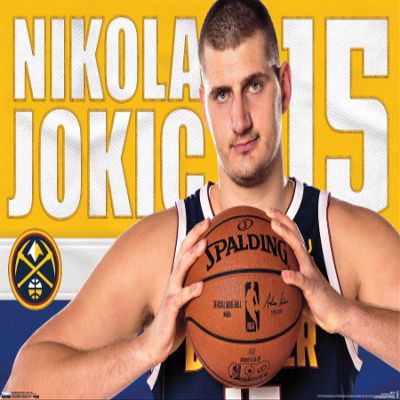 Trends International NBA Denver Nuggets - Nikola Jokic 19 Wall Poster, 22.375" x 34", Premium Unframed Version