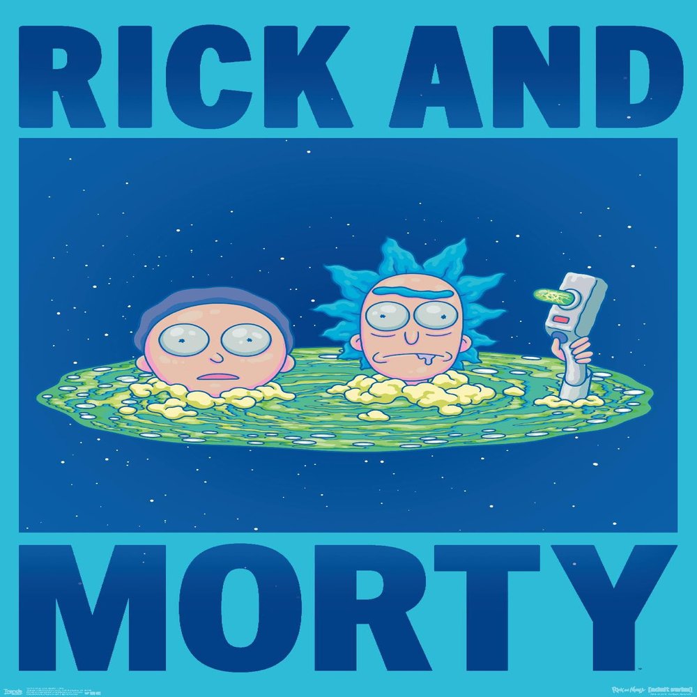 Trends International Rick And Morty - Title Wall Poster, 22.375" x 34", Premium Unframed Version