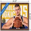Trends International NBA Denver Nuggets - Nikola Jokic 19 Wall Poster, 14.725" x 22.375", Mahogany Framed Version view 3