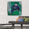 Trends International NHL Vancouver Canucks - Elias Pettersson 19 Wall Poster, 22.375" x 34", Silver Framed Version view 2