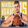 Trends International NBA Denver Nuggets - Nikola Jokic 19 Wall Poster, 14.725" x 22.375", Barnwood Framed Version view 1