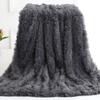 63x79inch Cozy Luxury Dark Grey Faux Fur Throw Blanket Plush Long Shaggy Super Soft Blanket Flurry Warm Blanket Home Decorative Throw Bed Couch Sofa view 1
