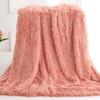 63x79inch Cozy Luxury Faux Fur Throw Blanket Blush Pink Plush Long Shaggy Super Soft Blanket Flurry Warm Blanket Home Decorative Throw Bed Couch Sofa view 1