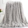 63x79inch Cozy Luxury Faux Fur Throw Blanket Light Grey Plush Long Shaggy Super Soft Blanket Flurry Warm Blanket Home Decorative Throw Bed Couch Sofa view 1