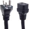 Toptekits NEMA 6-15P to C19 Power Cord, 3X14AWG SJT, 6ft/1.8m, 15A 250V US 3 Prong 6 15P to IEC 320 C19 Replacement for PDU UPS, Black, UL Certification view 1