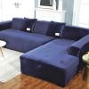 Stretch Sofa Cover,Velvet Plush Sofa Slipcover Anti-Slip Couch Cover 1-Piece Slipcover Sectional Sofa Protector Cover Blue 4 Seater 92-118in view 1