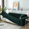 Stretch Sofa Cover,Velvet Plush Sofa Slipcover Anti-Slip Couch Cover 1-Piece Slipcover Sectional Sofa Protector Cover Gray 4 Seater 92-118in view 3