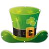 Northlight 12.5" LED Lighted Irish St. Patrick's Day Leprechaun Hat Window Silhouette with Timer view 1