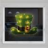 Northlight 12.5" LED Lighted Irish St. Patrick's Day Leprechaun Hat Window Silhouette with Timer view 3