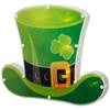 Northlight 12.5" LED Lighted Irish St. Patrick's Day Leprechaun Hat Window Silhouette with Timer view 4