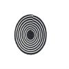 African Basket | Rwanda Basket | Woven Basket Black & White - 12" x 3" view 1