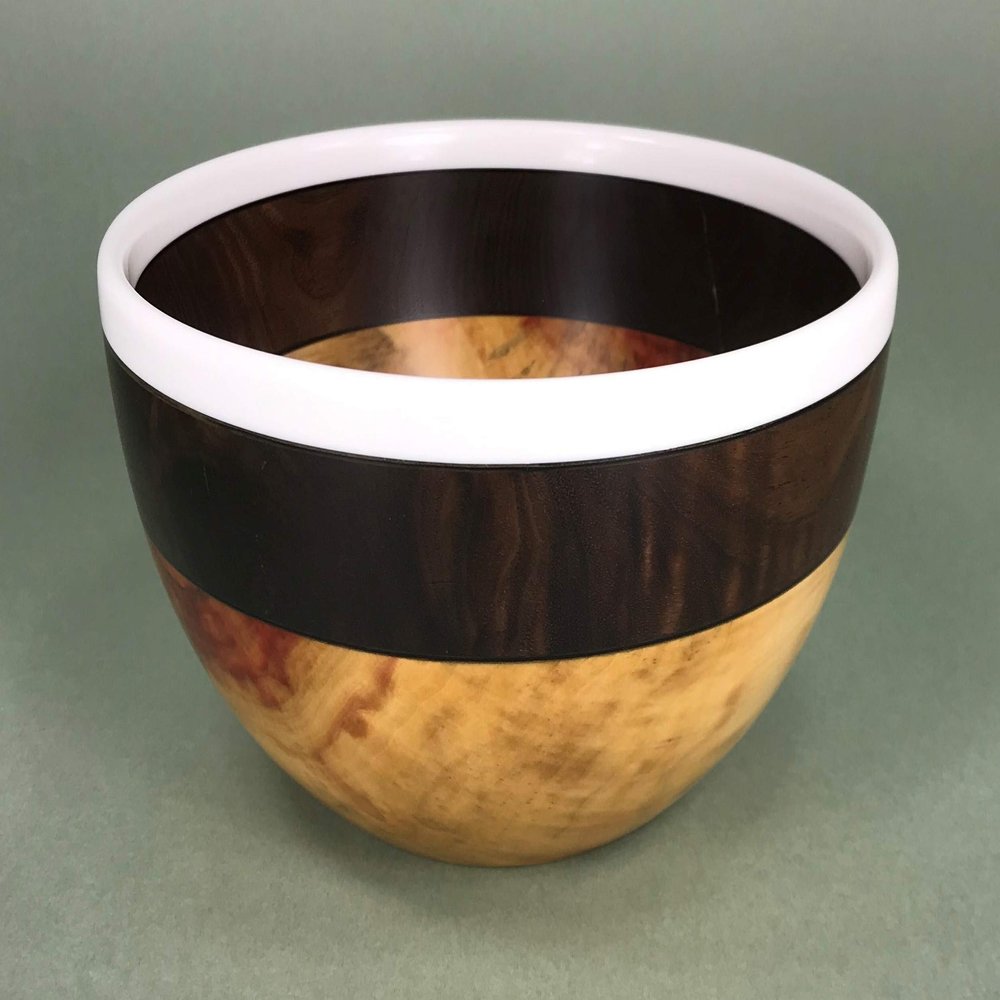 2294 Box Elder Walnut and Corian Bowl