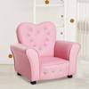 Tufted Upholstered Princess Chair for Kids Pink Glam Plastic Cushioned Seat view 1