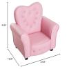 Tufted Upholstered Princess Chair for Kids Pink Glam Plastic Cushioned Seat view 2