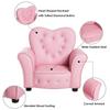 Tufted Upholstered Princess Chair for Kids Pink Glam Plastic Cushioned Seat view 4
