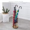 GUOYANHOME Umbrella Rackss Metal Umbrella Stand, Art Umbrella Bucket with Drip Tray, Multifunctional Storage Rack at Doorway, Gold, 3 Models (Size : 28x61cm) view 3