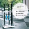 GUOYANHOME Umbrella Rackss Hotel Umbrella Stand, Metal Umbrella Holder with Moving Drip Pan, Golf Club-Crutch Stand in Foyer Hallway, 3 Colors (Color : White) view 3