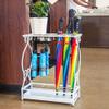 GUOYANHOME Umbrella Rackss Hotel Umbrella Stand, Metal Umbrella Holder with Moving Drip Pan, Golf Club-Crutch Stand in Foyer Hallway, 3 Colors (Color : White) view 4