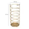 GUOYANHOME Umbrella Rackss Metal Umbrella Stand, Art Umbrella Bucket with Drip Tray, Multifunctional Storage Rack at Doorway, Gold, 3 Models (Size : 24x61cm) view 2