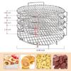 M V VOIMAKAS Dehydrator Rack for Ninja Foodi 6.5 & 8 qt, 304 Stainless Steel Dehydrator Stand Five Stackable Layers Grill Racks Accessories for 8 qt Instant Pot Air Fryer view 2