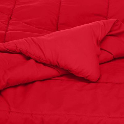 1-Pc Comforter Twin-XL 68x92 Size1-Pc Comforter 100% Egyptian Cotton, 600 Thread Count (200 GSM Micro Fill Diamond Box Stitched) - Machine Washable, Red Solid