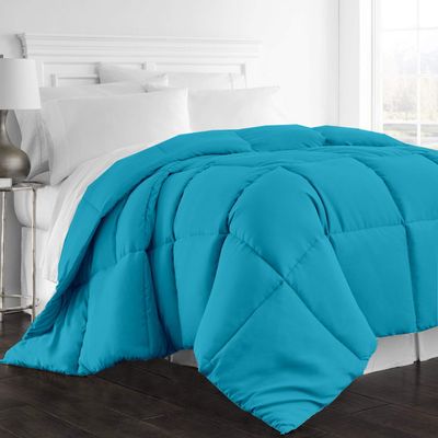 1-Pc Comforter Twin-XL 68x92 Size1-Pc Comforter 100% Egyptian Cotton, 600 Thread Count (200 GSM Micro Fill Diamond Box Stitched) - Machine Washable, Turquoise Solid