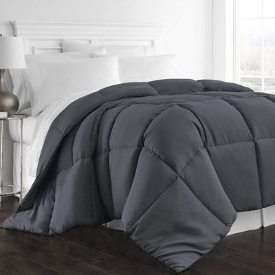 1-Pc Comforter Twin-XL 68x92 Size1-Pc Comforter 100% Egyptian Cotton, 600 Thread Count (200 GSM Micro Fill Diamond Box Stitched) - Machine Washable, Elephant Grey Solid