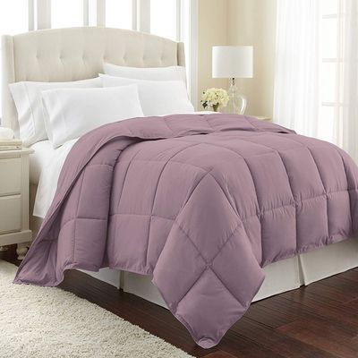 1-Pc Comforter Full 82x86 Size 1-Pc Comforter 100% Egyptian Cotton, 600 Thread Count (200 GSM Micro Fill Diamond Box Stitched) - Machine Washable, Lavender Solid