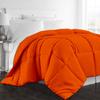1-Pc Comforter Full 82x86 Size 1-Pc Comforter 100% Egyptian Cotton, 600 Thread Count (200 GSM Micro Fill Diamond Box Stitched) - Machine Washable, Orange Solid view 1