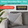 Refinery29 | Sawyer Collection | Luxury Decorative Textured Throw Pillows, Super Soft with Stylish Modern Diagonal Woven Design for Home Dcor (18x18, Grey) view 3