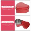 Amosfun 4pcs Heart Shaped Wedding Favor Boxes Metal Tins with Lids Empty Tin Box Containers view 3