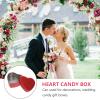 Amosfun 4pcs Heart Shaped Wedding Favor Boxes Metal Tins with Lids Empty Tin Box Containers view 4