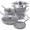 MICHELANGELO Stone Cookware Set 10 Piece, Ultra Nonstick Pots and Pans Set with Stone-Derived Coating, Kitchen Cookware Sets, Stone Cookware Sets, Granite Pots and Pans - 10 Piece view 1