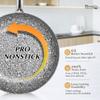 MICHELANGELO Stone Cookware Set 10 Piece, Ultra Nonstick Pots and Pans Set with Stone-Derived Coating, Kitchen Cookware Sets, Stone Cookware Sets, Granite Pots and Pans - 10 Piece view 3