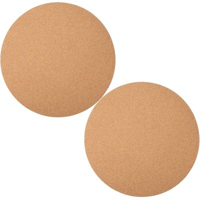 Boao 2 Pcs 12 Inch Large Cork Plant Coaster Round Cork Mat for Plant