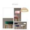 JHome-Barstools Barstool Chair Velvet Upholstered Footrest Stool Sponge Backrest with Gold Metal Legs Bar Counter Chair for Pub Bistro Kitchen Dining Chair Max. Load 400lb view 4
