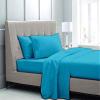 Bedding Castle - Luxurious - 800 Series - Egyptian Cotton - 4PC Bed Sheet Set - ( Flat Sheet + Fitted Sheet 27" Deep Pocket + 2 PC Pillow Cases ) - Fade Resistant - (Twin XL, Turquoise) view 2