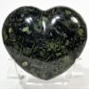 2.4" 110g Stromatolite Kambaba Jasper/Crocodile Eye Puffy Heart Polished Natural Gemstone Crystal Mineral Specimen - Madagascar + Stand view 1