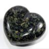 2.4" 110g Stromatolite Kambaba Jasper/Crocodile Eye Puffy Heart Polished Natural Gemstone Crystal Mineral Specimen - Madagascar + Stand view 2