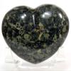 2.4" 110g Stromatolite Kambaba Jasper/Crocodile Eye Puffy Heart Polished Natural Gemstone Crystal Mineral Specimen - Madagascar + Stand view 3