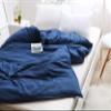 F.Y.Dreams Weighted Blanket Duvet Cover 60x80 inches with 8 Ties,Zipper on Long Side/100% Cotton, Navy Blue/Just Duvet Cover view 2