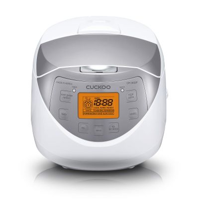 CUCKOO Micom Rice Cooker 6 Cup Uncooked / 12 Cup Cooked, Korean Fuzzy Logic Rice Cooker with Delay Timer & Keep Warm Setting, Versatile Food Steamer with Non-Stick Inner Pot, Silver (CR-0632F)