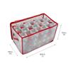 Simplify Organizer Container, Holds Total of 224 Amongst 2 Bags, 2.5 Slots, Durable, See Through for Easy Viewing ornament storage, 112 Count-2PK, Red, AZ-710011-2PK view 4