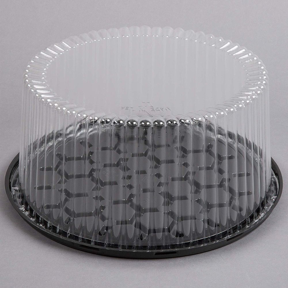 A1 Bakery Supplies 10-11inch Cake Double Layer Clear Cake Container Dome and Base Carry & Display Storage Box (25 Pack)