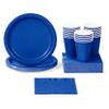 Cobalt Blue Party Supplies, Bundle for 48 People Plates Napkins and Cups, Box of 146 Pieces view 1