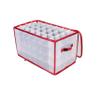 Simplify Organizer Container, Holds Total of 448 Amongst 4 Bags, 2.5 Slots, Durable, See Through for Easy Viewing ornament storage, 112 Count-4PK, Red (AZ-710011-4PK) view 2