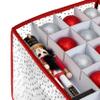 Simplify Organizer Container, Holds Total of 448 Amongst 4 Bags, 2.5 Slots, Durable, See Through for Easy Viewing ornament storage, 112 Count-4PK, Red (AZ-710011-4PK) view 4