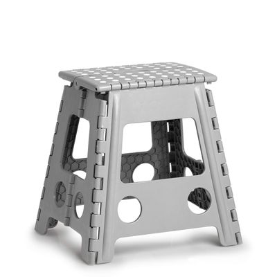 Zeller Present - Schner Leben. Praktisch WOHNEN. Zeller 13036 Premium Klapphocker faltbar, Kunststoff, grau, TV geprft, belastbar bis 150 kg, ca. 38,5 x 31,5 x 39 cm, Plastik, gro