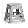 Zeller Present - Schner Leben. Praktisch WOHNEN. Zeller 13036 Premium Klapphocker faltbar, Kunststoff, grau, TV geprft, belastbar bis 150 kg, ca. 38,5 x 31,5 x 39 cm, Plastik, gro view 3